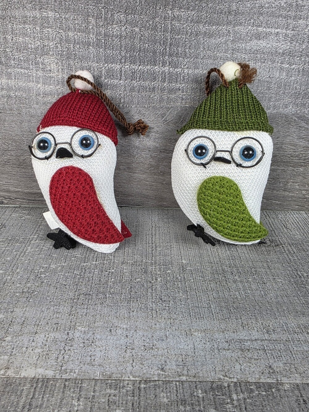 Target Wondershop 2015 Featherly Friends Fabric Bird Scarf Glasses Ornament b215